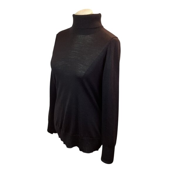 Victor Alfaro Extra Fine Merino Wool Turtleneck Sweater Womens Medium Black - Picture 4 of 9
